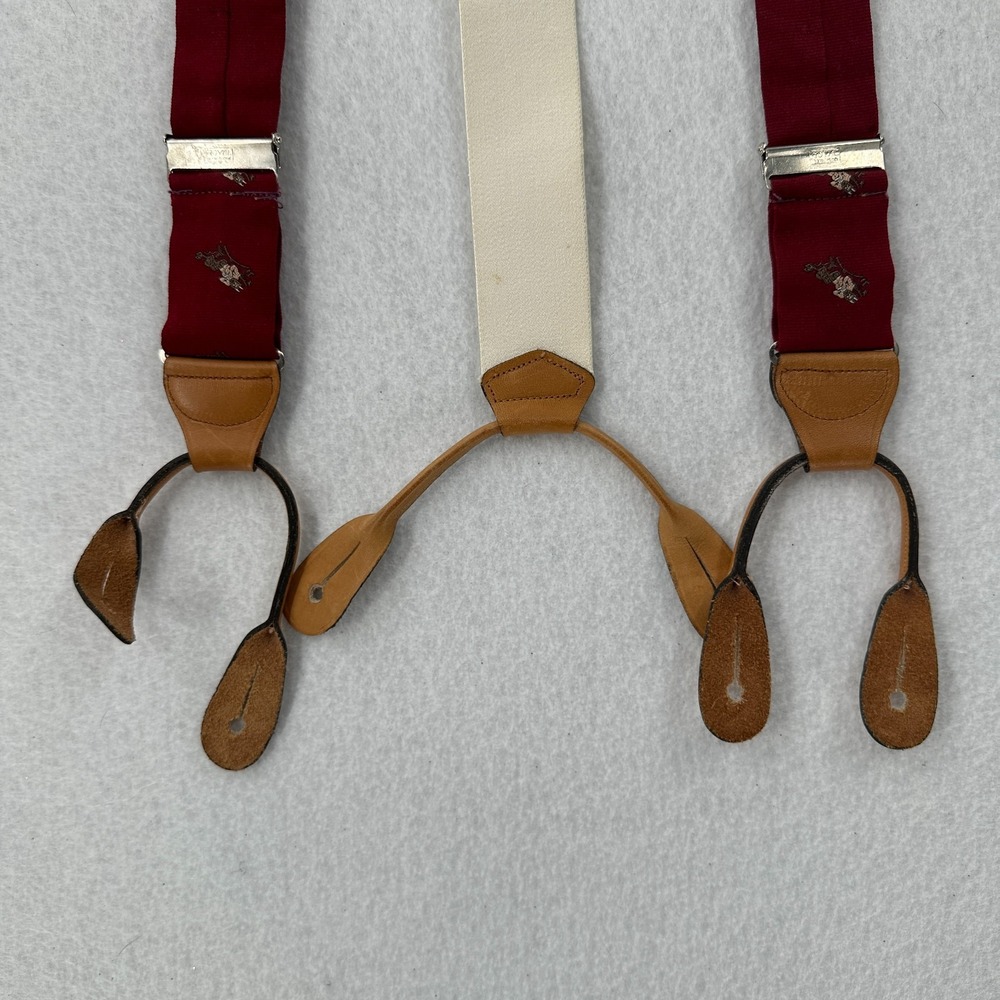 Faun Mythology Suspenders Elastic England for ROYAL NEW YORK Button Ends EUC - Picture 2 of 8